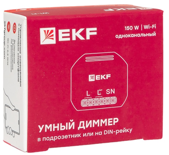 Умный диммер в подрозетник 1-канальный Wi-Fi EKF Connect