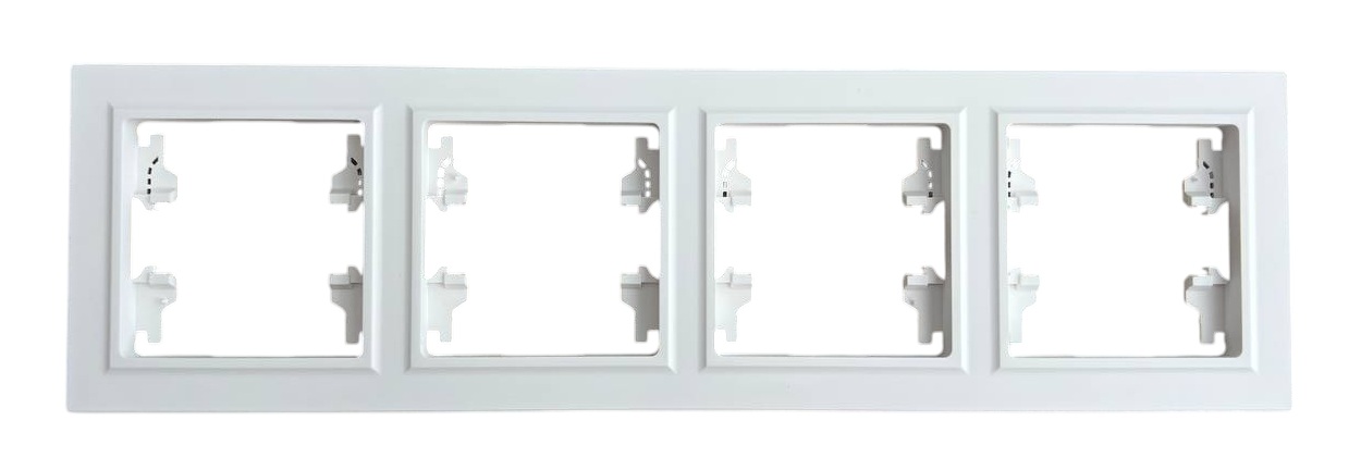 Рамка 4-я белая горизонтальная U1A-030 SoftTouch "Uno" AWSproducts