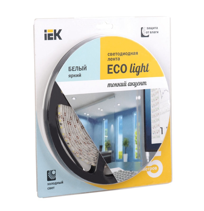 Светодиодная лента LED 5м LSR-3528W60-4.8-IP65-12V, 60LED/m, 4,8W/m, холодный, IP65, IEK