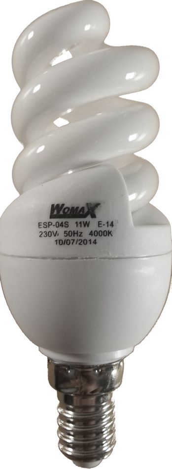Лампа ESP-04S  11W (E-14) 2700K Womax (100шт.) уценка, гарантия не действует