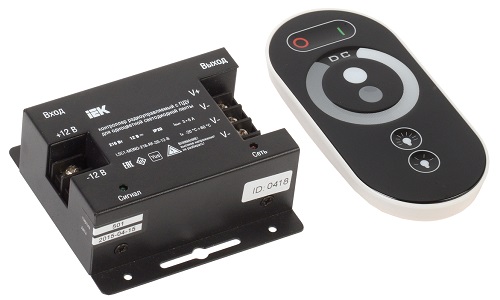Контроллер с ПДУ радио (черный) MONO 3 канала 12В, 6А, 216Вт ИЭК
