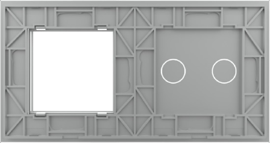 Панель для сенсорного выключателя и розетки (2+Р) Серый Livolo