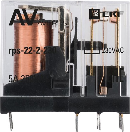 Реле промышленное РП slim 22/2 5A 230В AC AVERES