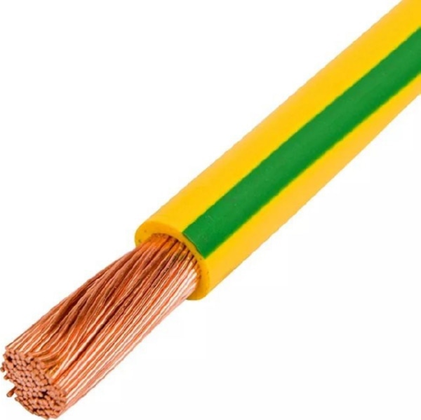 Провод LGY 1* 1,5 (ПВ3) 300/500V (H05V-K), (только бухтами,100м) ЖЕЛТО-ЗЕЛЕНЫЙ