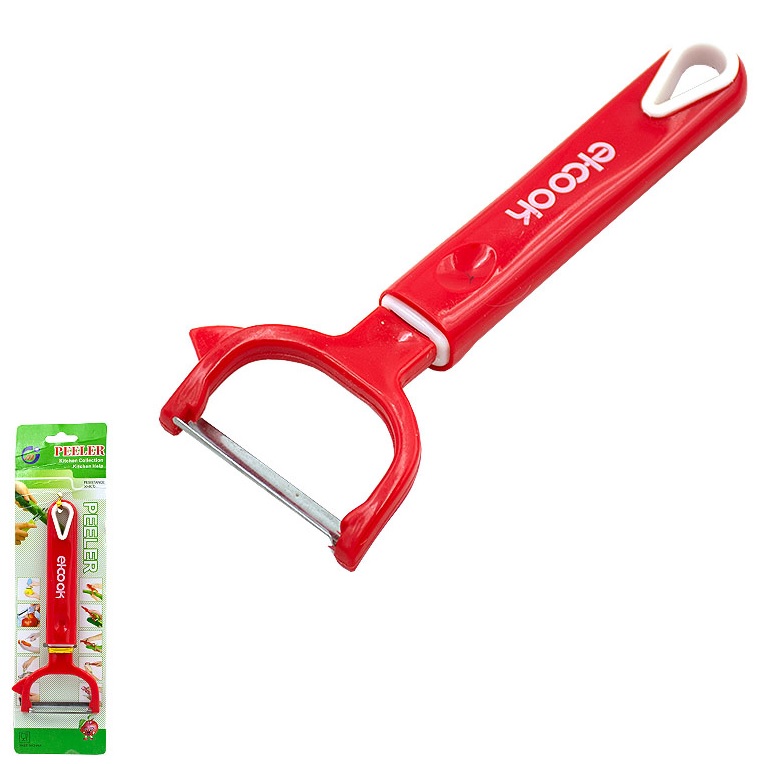 Овощечистка прямого типа пластиковая ручка PEELER красная 1-240