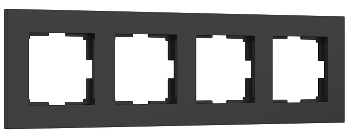 Рамка 4-я Черный матовый Slab WERKEL
