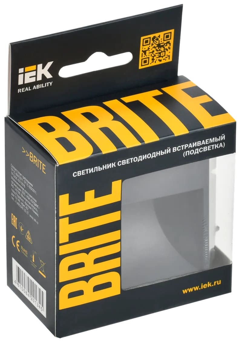 Подсветка LED встраиваемая графит BRITE IEK