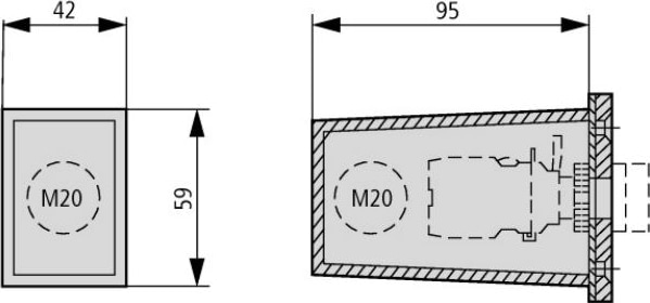 Монтажная коробка M22-H1