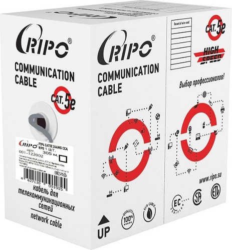 Кабель RIPO FTP4 CAT5E 24AWG 305м CCA