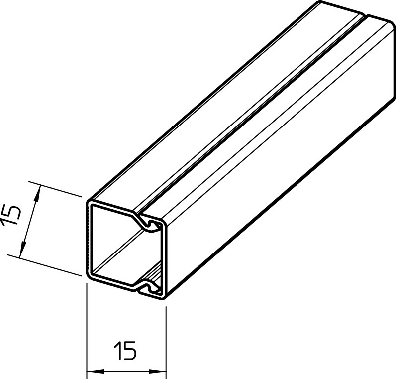 Кабель канал 15*15 2м (WDK10020RW) (уп.28шт-56м.)