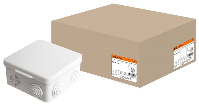 Коробка распреД. о/п 100х100х50 IP54 СЕРАЯ 8 сальников TDM (60)