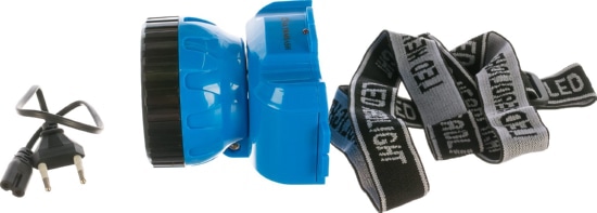 Фонарь Camelion LED5361 (налобный аккум 220В, голубой, 12LED, 2 режима, SLA, пластик, бокс)