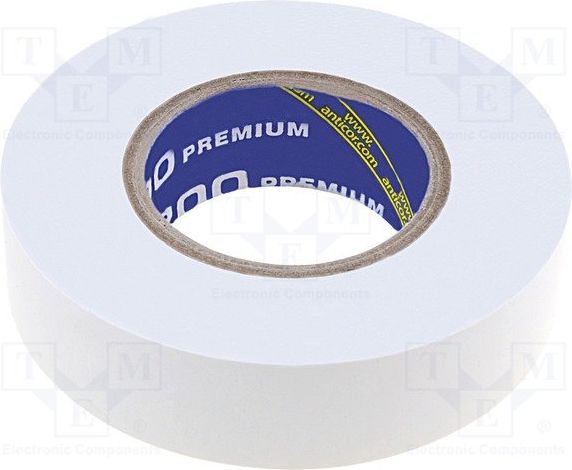 Изолента ПВХ белая (0.18*19*18) (ANTICOR) ELECTRIX 200 Premium