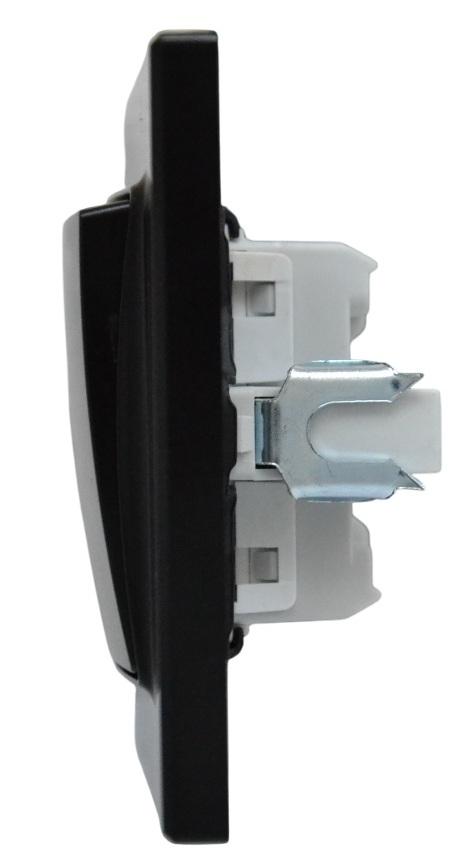 Выключатель 2-кл. чёрный SD-P1005B "Standard" AWSproducts