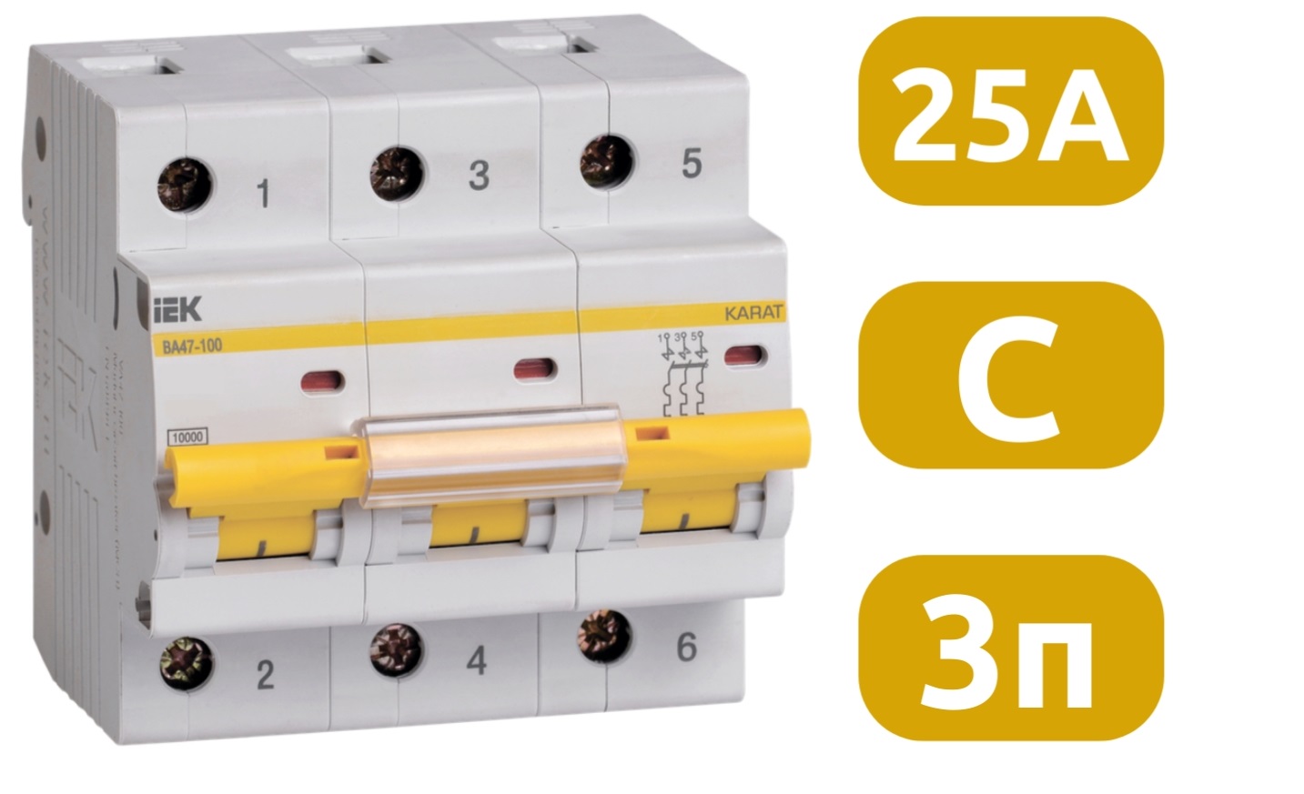 Автомат (рос) ИЭК ВА47-100 3С25A