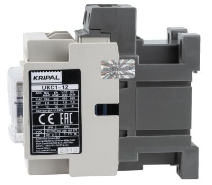 Контактор UKC1-12-11-24AC, 12A, 5.5kW, Uк=24VAC, 1NO+1NC 
