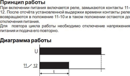 Реле времени с задержкой выключения PCA-512 UNI (12-230В, АС/DC,10A)