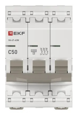 Автоматический выключатель ВА 47-63N C50/3 6кА Proxima EKF (без НДС)