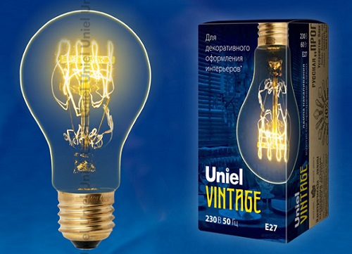 Лампа накаливания Vintage, IL-V-A60-60/GOLDEN/E27 SW01