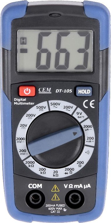  Мультиметр цифровой DT-105  (200-500V) CEM