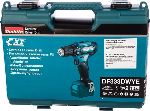 Аккумуляторная дрель-шуруповерт  DF333DWYE 10.8v 1.5Аh Li-Ion*2, быстрозажимной патрон 10мм, 0-450/1