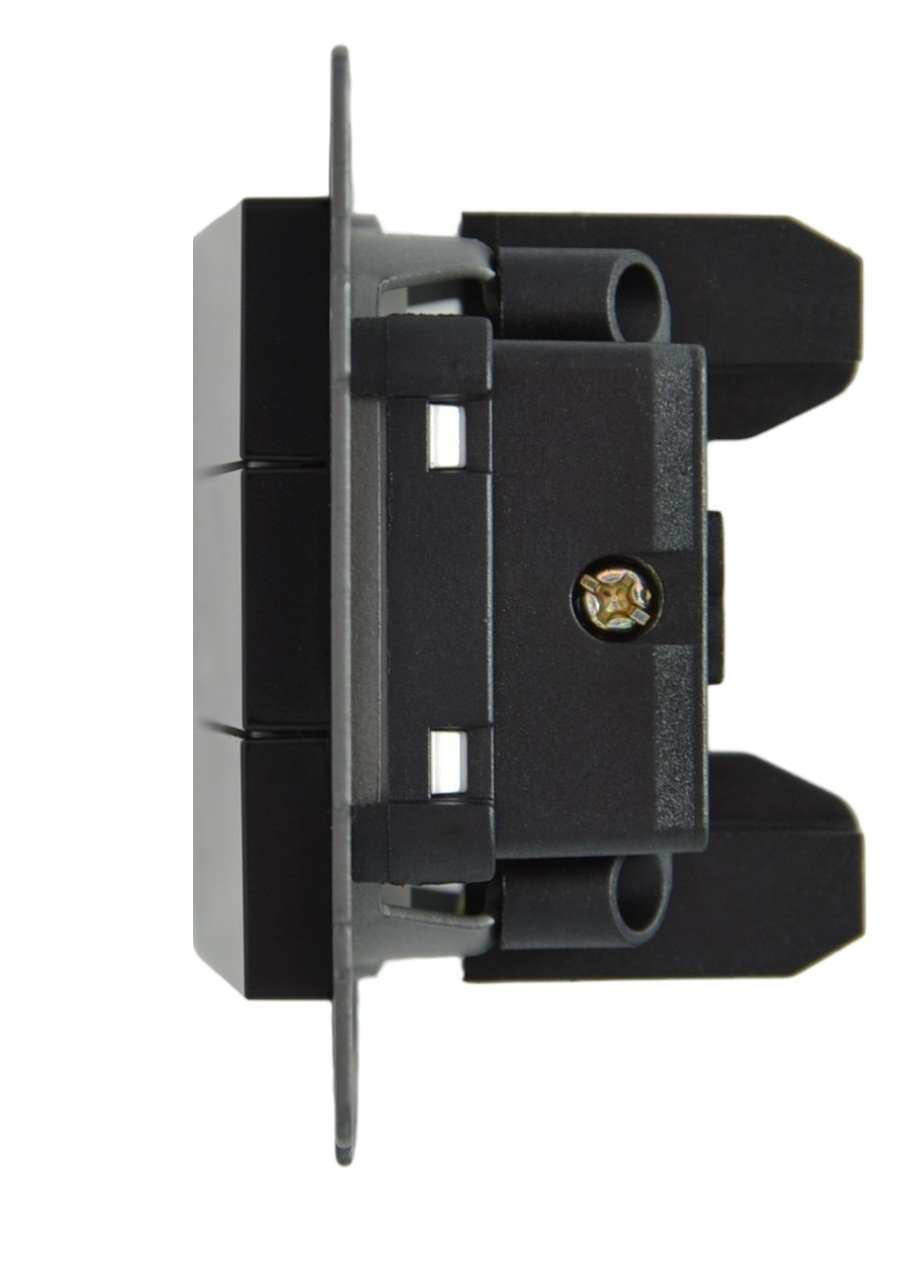 Выключатель 3-кл. чёрный A-015B "Aura" AWSproducts