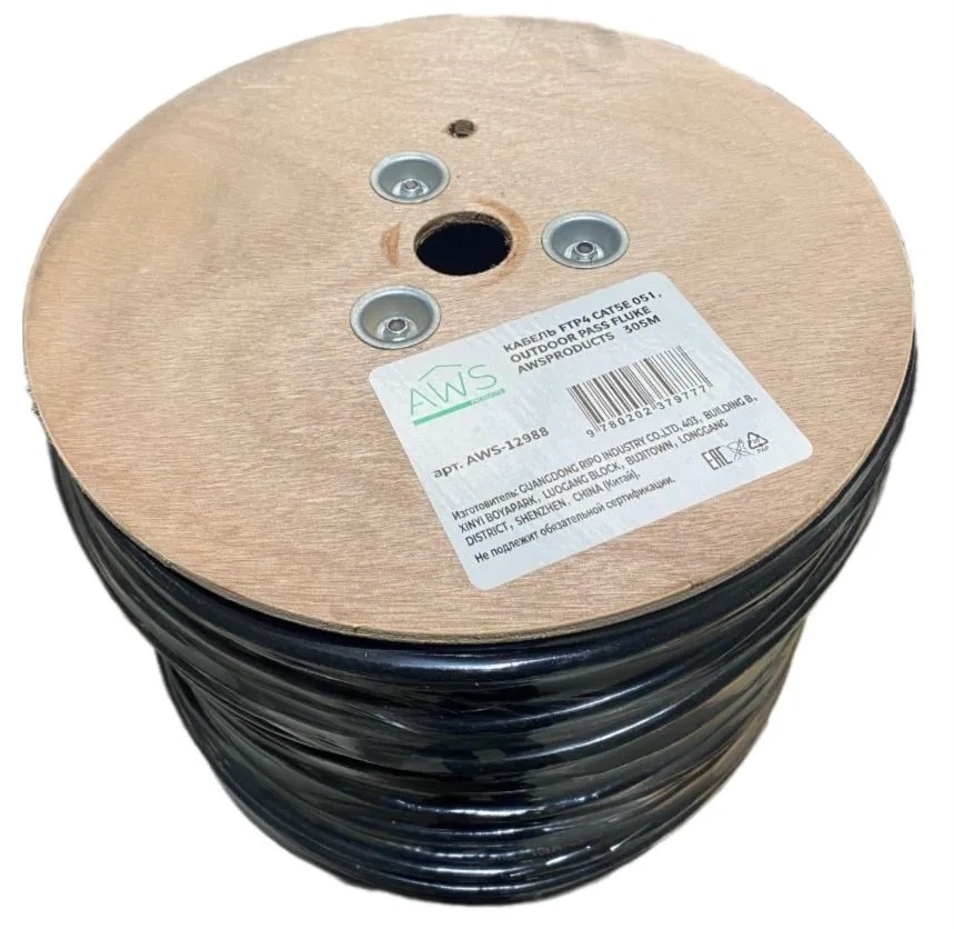 Кабель FTP4 CAT5E 051 OUTDOOR CU (медь) premium AWSPRODUCTS