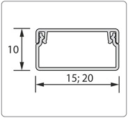 Кабельный короб 15х10 2м (упак. 40шт.) (Россия)