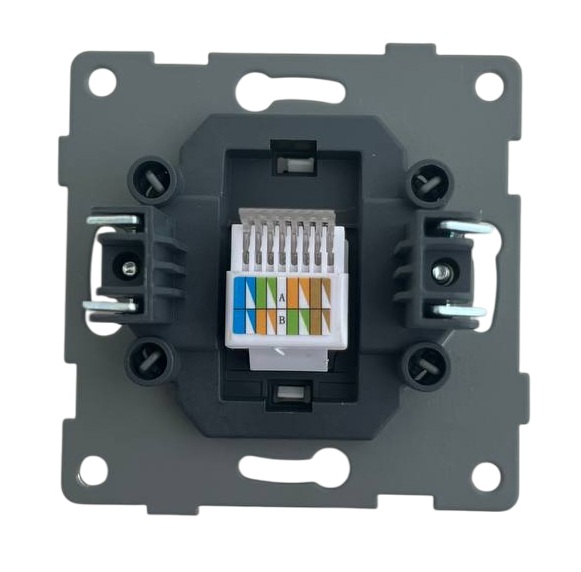 Розетка RJ45 (cat 5e) 1-я белая U1A-016-1 SoftTouch AWSPRODUCTS