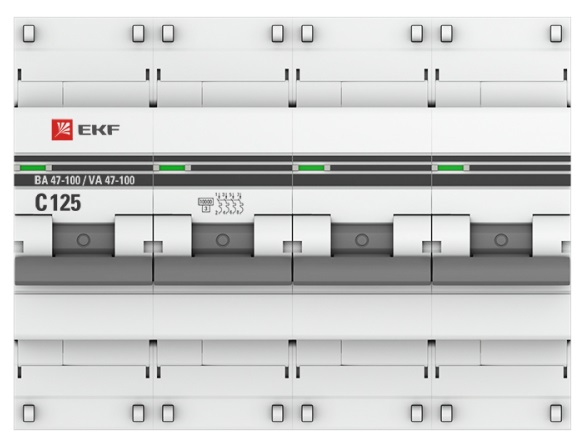 Автоматический выключатель ВА 47-100 C125/4 10кА Proxima EKF