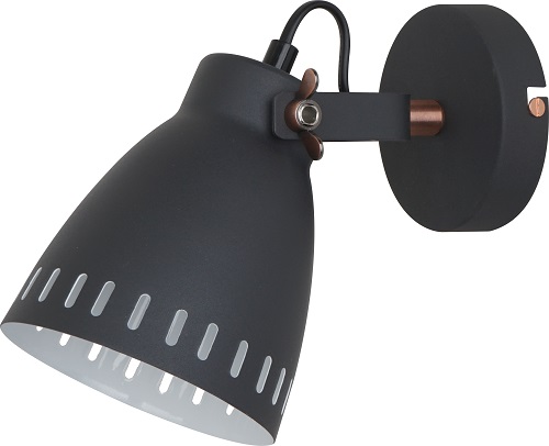 Светильник настенный Camelion WML-428-1 C02 чёрный (New York,1х E27, 40Вт, 230В, металл)
