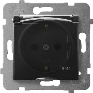 Герметичная pозетка одинарная с заземлением"шуко GPH-1US/m/33/d (2121)