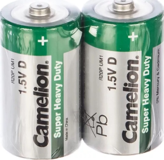 Элемент питания Camelion   R20  P-SP2G 1.5В (кпл-2 шт.)
