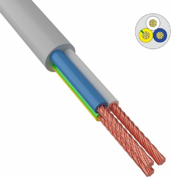 Кабель OWY 3*4 (ПВС) 300/500V (H05VV-F)