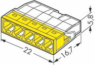 Клеммник 2273-205 5*(0,5 - 2,5mm) 24A 450V (уп-100шт)