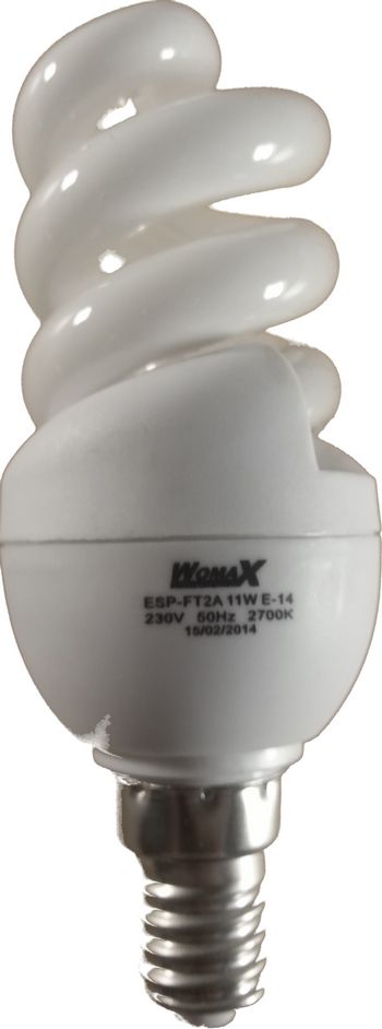 Лампа ESP-FT2A  11W (E-14) 2700K Womax (100шт.) уценка, гарантия не действует