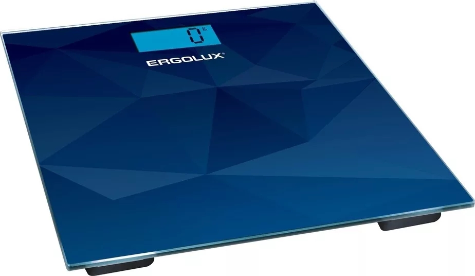 Весы напольные абстракция синяя (до 180 кг, LED подсветка) ERGOLUX ELX-SB03-C45