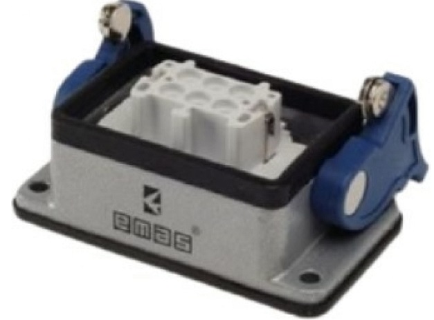 Розетка настенная, 6 полюсов, 16А, 2 скобы