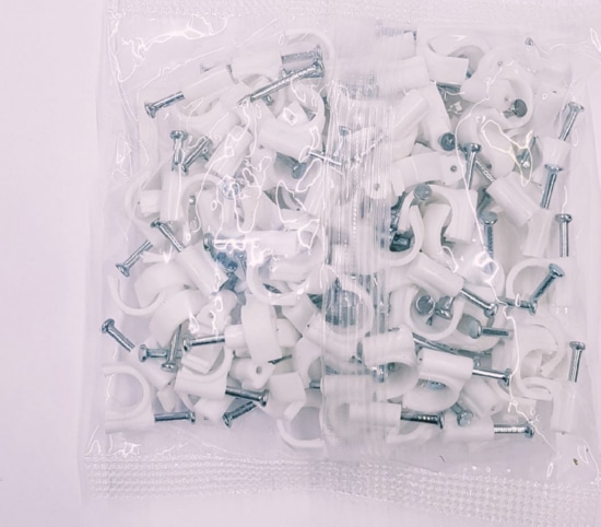 Скоба cable clips round   8* (100 шт.) (ELUX)