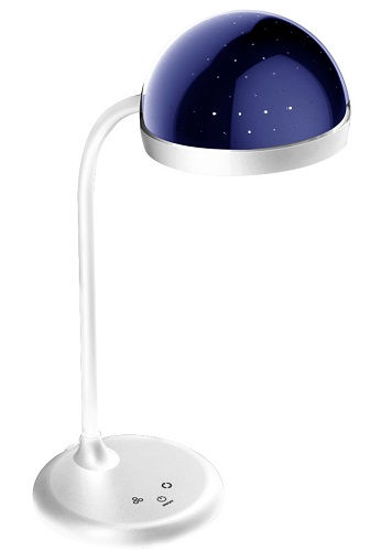 Светильник настольный KD-828 C01 белый LED (6.5 Вт,230В, 360лм,сенс.,рег.ярк ,CCT,RGB-ночник "Звездн