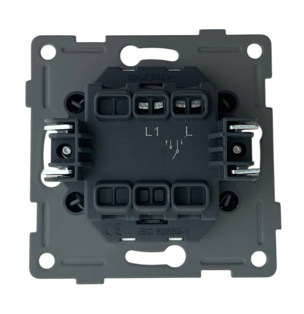 Выключатель звонка 1-кл. белый U1A-007 SoftTouch "Uno" AWSproducts