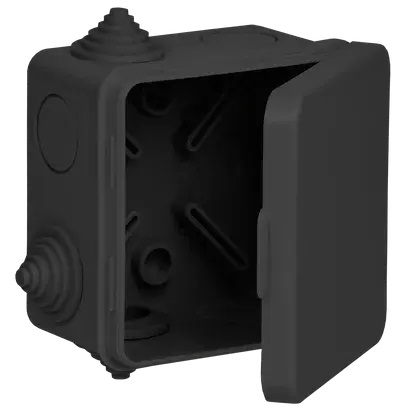 Коробка распред. о/п 80х80х50 IP54 ЧЕРНАЯ 7 сальников КМ41238 IEK (45)