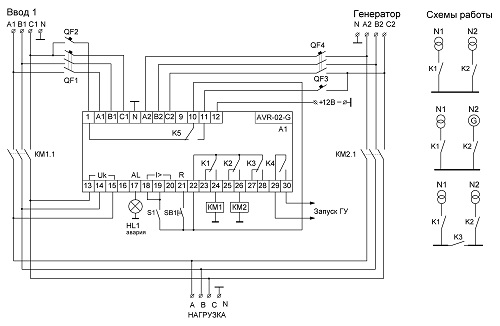 Реле АВР AVR-02-G (АВР 2.0; 2.1)