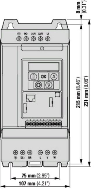 Преобразователь частоты DC1-344D1FB-A20CE1(380В, 4,1А, 1,5кВт,)