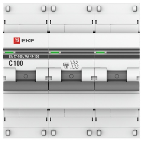 Автоматический выключатель ВА 47-100 C100/3 10кА Proxima EKF