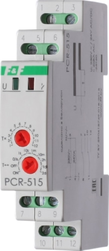 Реле времени с задержкой включ. PCR-515 (2*8А,230АС,24АС/DC)
