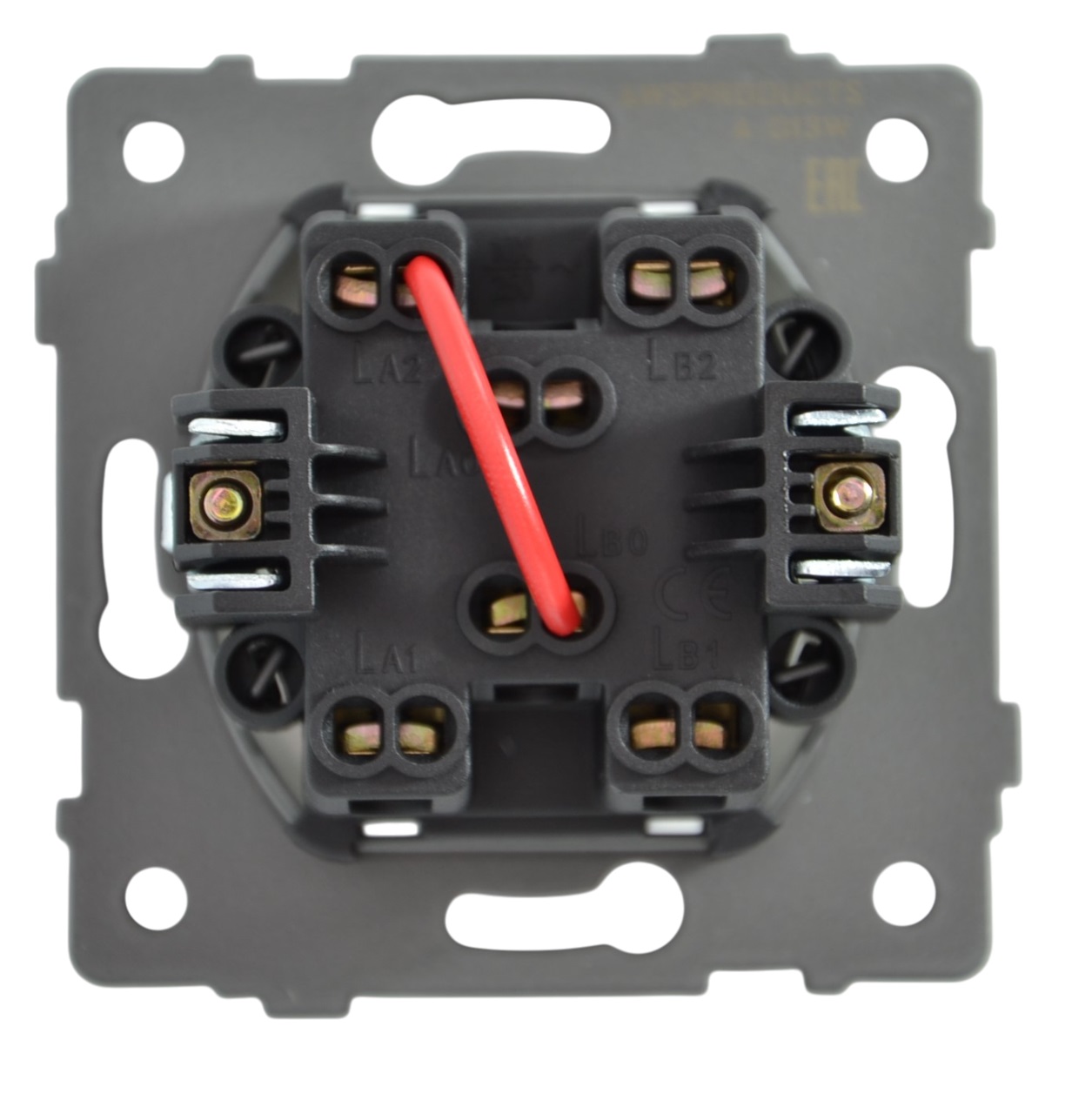 Выключатель жалюзи 2-кл. белый A-013W "Aura" AWSproducts