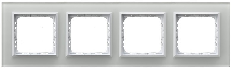 Рамка R-4RG/31 1115 белая четверная (стекло)