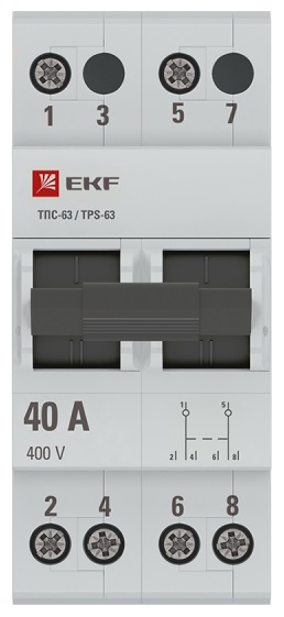 Трехпозиционный переключатель ТПС-63 2P 40А EKF PROxima