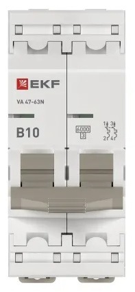Автоматический выключатель ВА 47-63N B10/2 6кА Proxima EKF (без НДС)